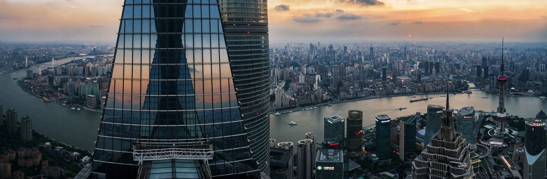 Prw Shanghai Landscape Sunset City