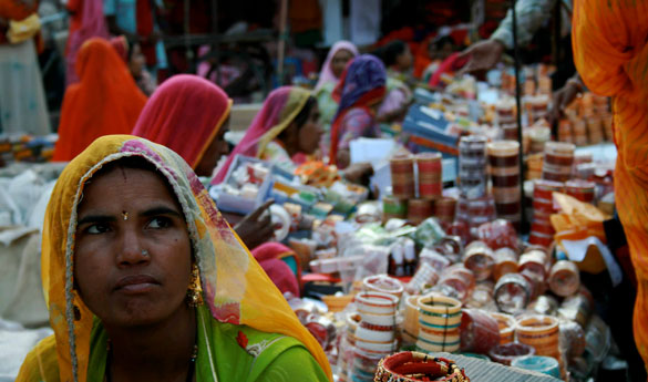 El bazar de Jaisalmer en India