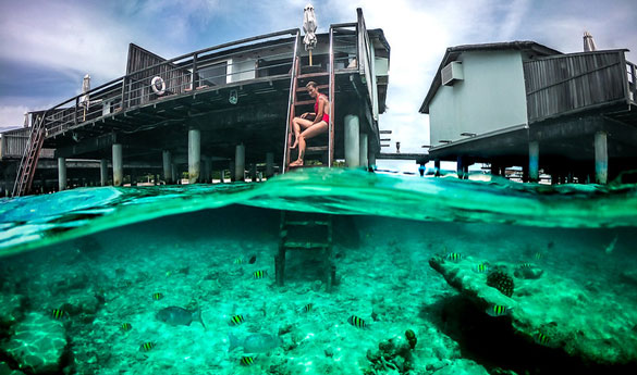 Las water villas de Maldivas