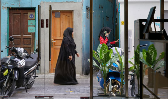 Gente local de Malé en Maldivas