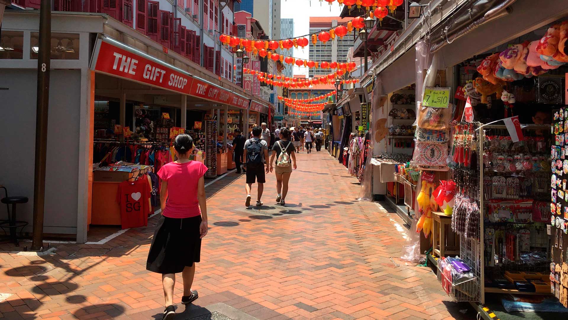 Barrio de China Town en Singapur